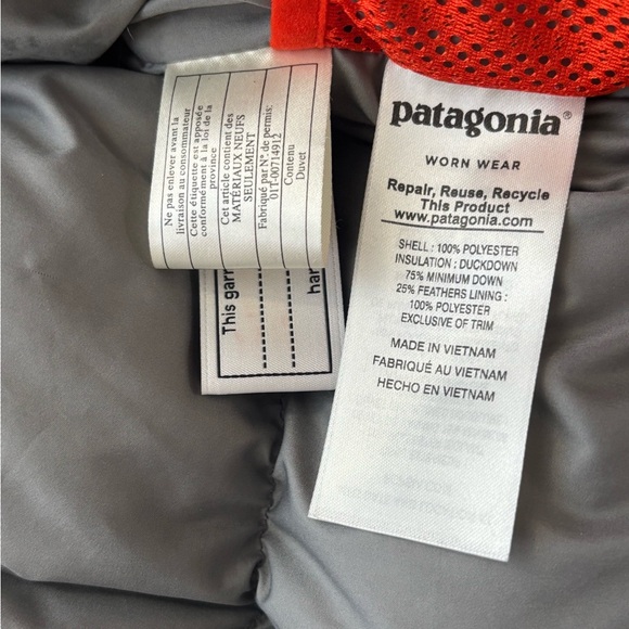 Boy’s Patagonia Bivvy Down Hoodie Coat Size Medium - Picture 5 of 7